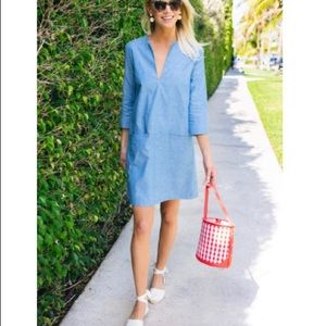 NWOT Emerson Fry Mod Dress, Chambray, Size XS